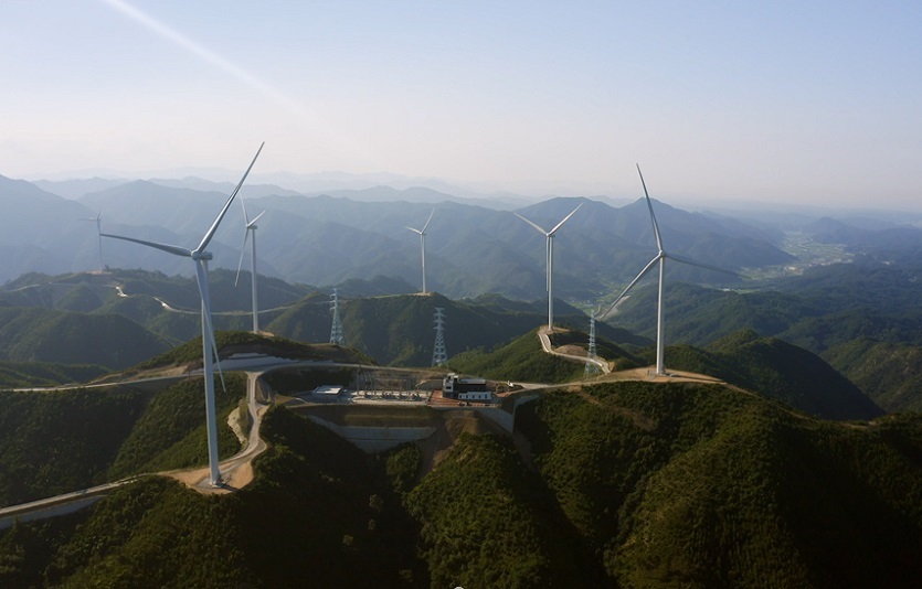 SK디앤디가 2019년부터 상업운영중인 울진 풍력발전단지. 사진=SK디앤디