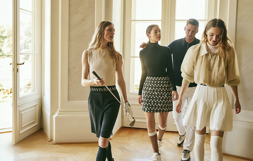 한섬은 이달 초 론칭한 럭셔리 골프웨어 ‘랑방블랑’의 첫 매장을 열고 유통망 확대에 박차를 가한다. 사진=한섬