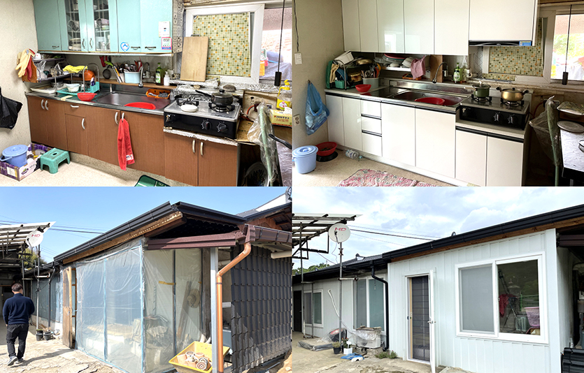 동행복권은 전라북도의 ‘저소득층 그린 리모델링 사업’에 복권기금을 지원하고 있다. 사업 진행후 전후 모습. 사진=동행복권