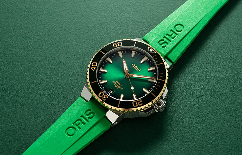 오리스의 다이버 시계 ‘아퀴스 데이트 캘리버 40041.5㎜’가 돌아왔다. 사진=오리스