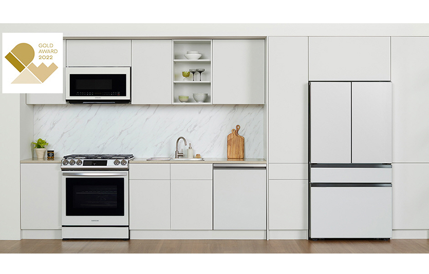 IDEA 2022에서 금상을 수상한 삼성전자 주방가전 조합 비스포크 키친 패키지. 사진=삼성전자