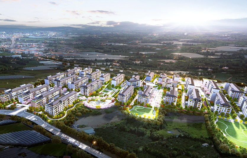 한화건설이 8월말 제주 서귀포시 대정읍에 대단지 아파트 ‘포레나 제주에듀시티’의 견본주택을 열고 본격적인 분양에 돌입했다. 사진=한화건설