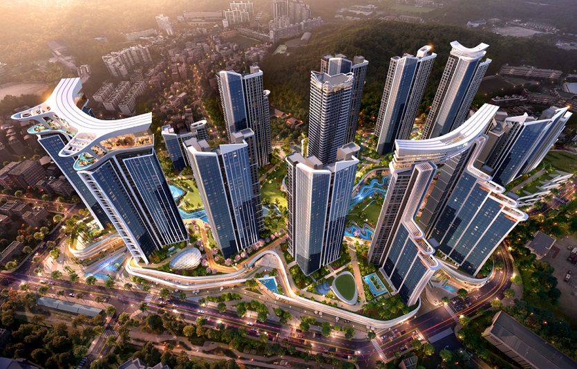 현대건설이 수주에 성공한 '부산 우동3구역' 조감도.  사진=현대건설