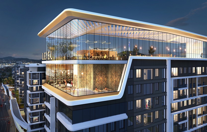 롯데건설이 한남2구역에 제안한 르엘 팔라티노 스카이라운지 이미지. 사진=롯데건설