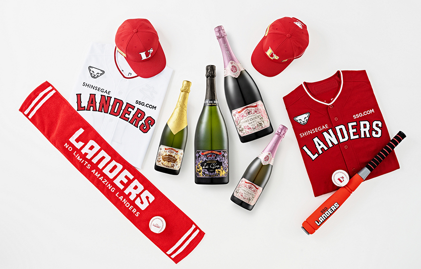 SSG랜더스의 첫 정규 시즌 우승을 기념한 한정판 샴페인 ‘어메이징 랜더스’. 사진=신세계L&B