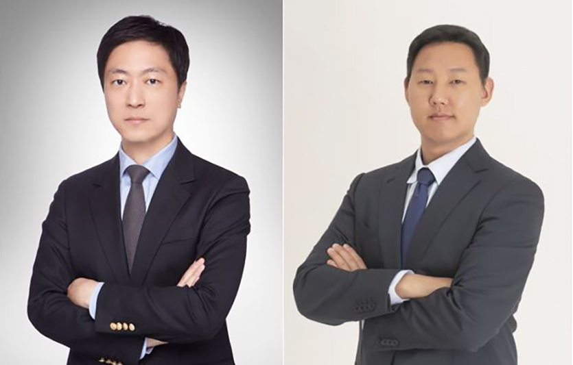 (왼쪽부터) 김준수 이랜드킴스클럽 대표이사와 김태형 이랜드글로벌 대표이사. 사진=이랜드리테일