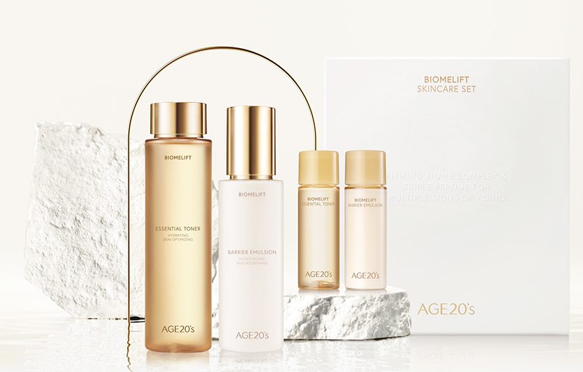 AGE20’s 탁월한 탄력관리 ‘바이옴리프트 스킨케어’. 사진=애경산업