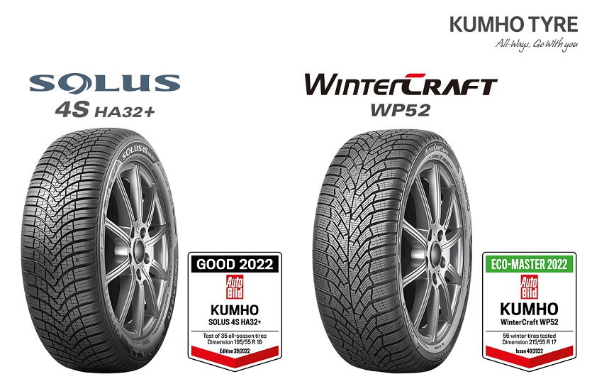 금호타이어가 독일 아우토빌트의 타이어성능 테스트에서 우수 등급을 받았다. 사진=금호타이어