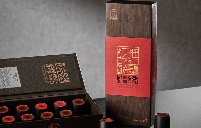 정관장은 남성 맞춤 ‘천녹 비스트롱’을 선보였다. 사진=KGC인삼공사