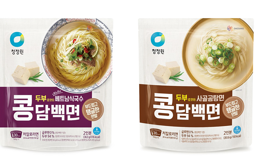 대상㈜ 청정원이‘두부로 만든 콩담백면’ 동절기 메뉴 2종을 출시했다. 이미지=대상㈜ 청정원