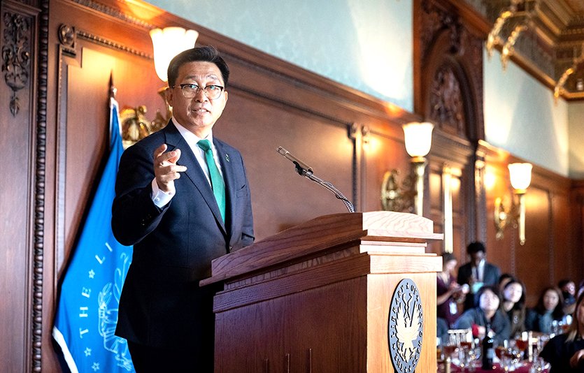 미국 연방의회서 ‘김치의 날’ 행사가 6일(현지시간) 열렸다. 김춘진 한국농수산식품유통공사 사장. 사진=한국농수산식품유통공사