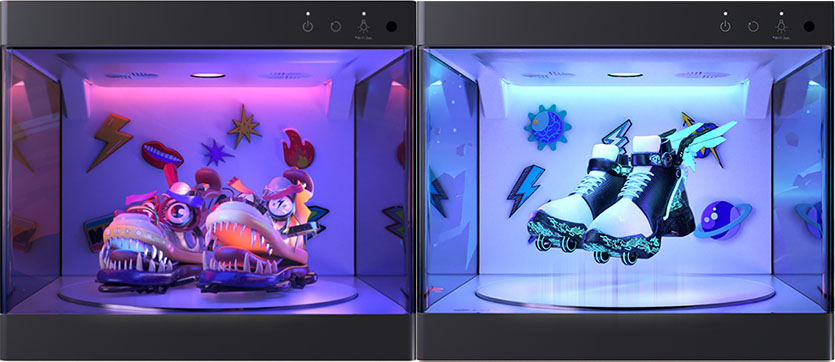 LG 스타일러 슈케이스와 몬스터 슈즈를 함께 전시한 컨셉 이미지. 사진=LG전자