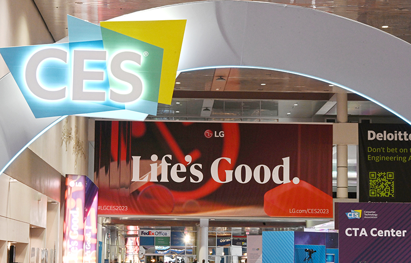 LG전자는 미국 라스베이거스 컨벤션센터(LVCC)에 ‘Life’s Good(라이프스굿)’을 소개하는 광고판을 설치하고 전 세계 관람객을 맞이한다. 사진=LG전자