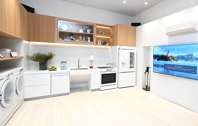 CES 2023에서 첫선을 보인 LG전자의 미니멀 디자인 가전. 사진=LG전자