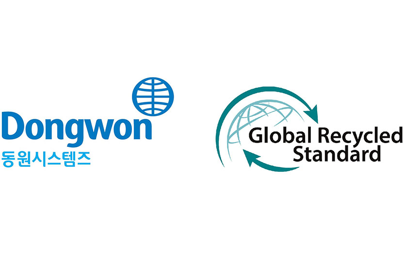 동원시스템즈는 회사가 생산하는 산업용 소모품 포장재가 국제재생표준인증인 ‘GRS(Global Recycled Standard)’를 획득했다. 로고=동원시스템즈,