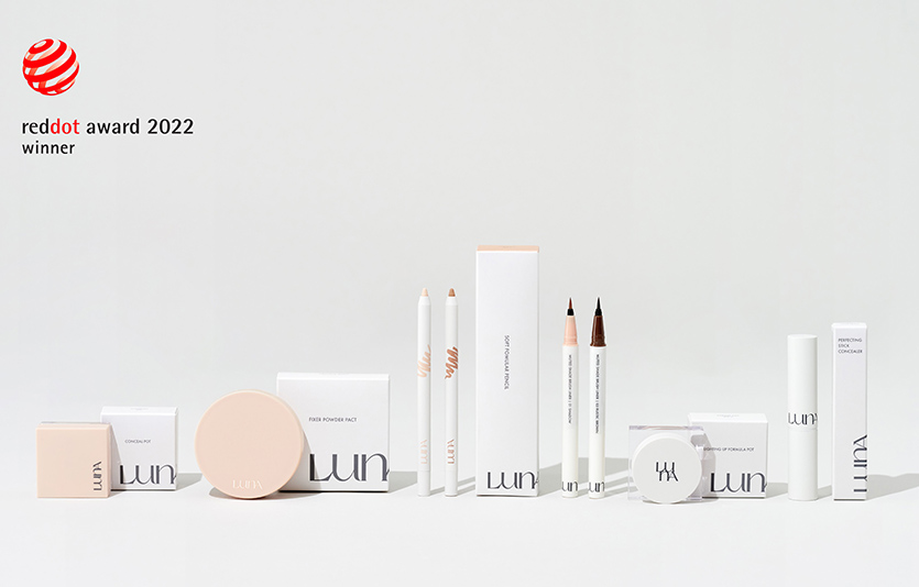 애경산업의 메이크업 브랜드 ‘루나’도 ‘레드닷 디자인 어워드’ 브랜드&커뮤니케이션부문에서 본상을 수상했다. 사진=애경산업