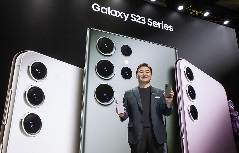 삼성전자는 1일(현지시간) 미국 샌프란시스코 머소닉 오디토리움에서 ‘갤럭시 언팩 2023(Galaxy Unpacked 2023: Share the Epic)’을 개최하고, ‘갤럭시 S23 시리즈’를 소개했다. 사진=삼성전자