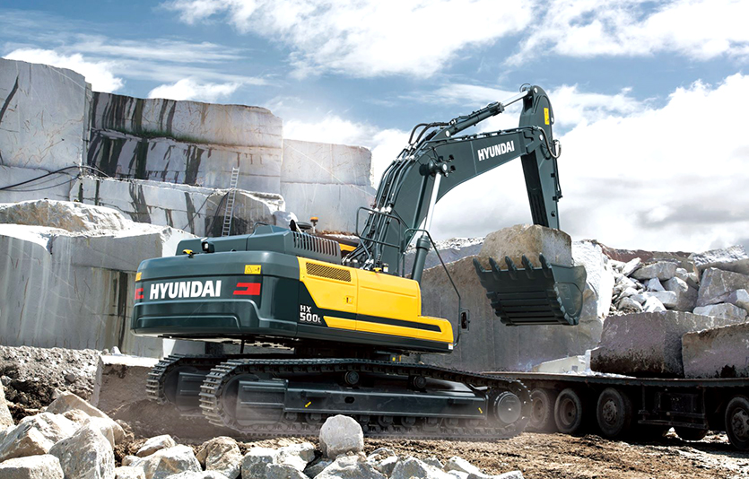 현대건설기계가 인도네시아에 수출하는 50톤급 대형 굴착기. 사진=현대제뉴인