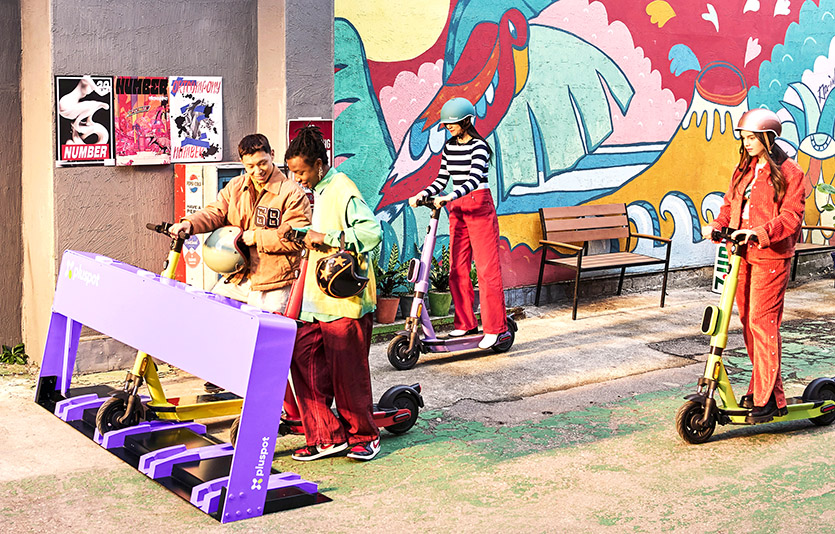 LG전자와 울산광역시가  PM의 올바른 주차문화 정착과 울산시 지역상권 활성화를 위해 최근 퍼스널 모빌리티 스테이션 도입 MOU을 체결했다. 사진=LG전자