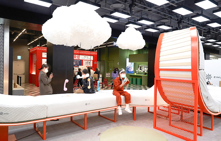 지누스가 내달 5일까지 현대백화점 미아점엣 체험형 팝업스토어 ‘지누스 원더베드’를 운영한다. 사진=현대백화점그룹