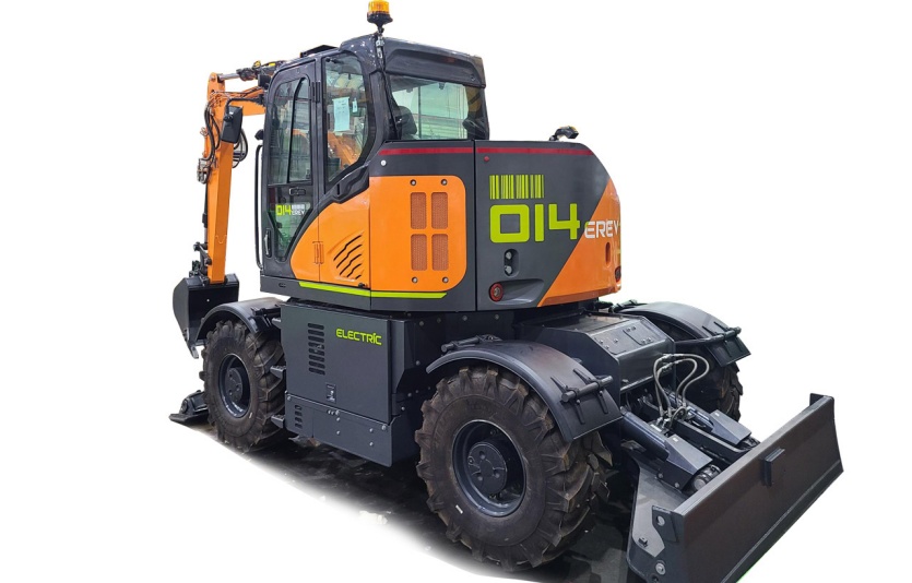 사모테르 기술 혁신상을 수상한 14톤급 휠굴착기(모델명: 14W EREV). 사진=현대제뉴인