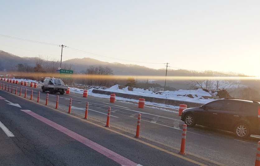 올해 1월 촬영된 충북 음성군 충청내륙고속화도로 공사현장. 사진=뉴시스