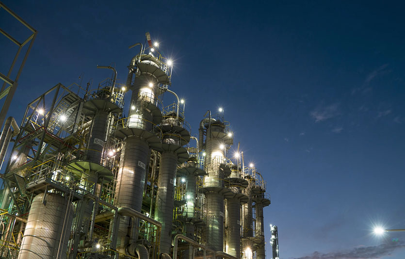 금호석유화학 여수고무2공장 야경. 사진=금호석유화학