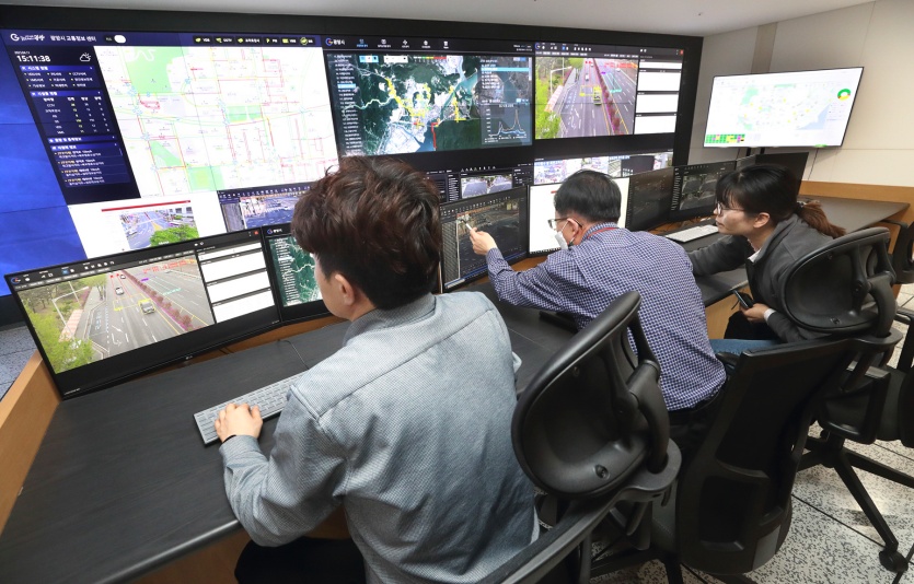 KT 광양시 ITS 구축 현장. 사진=KT