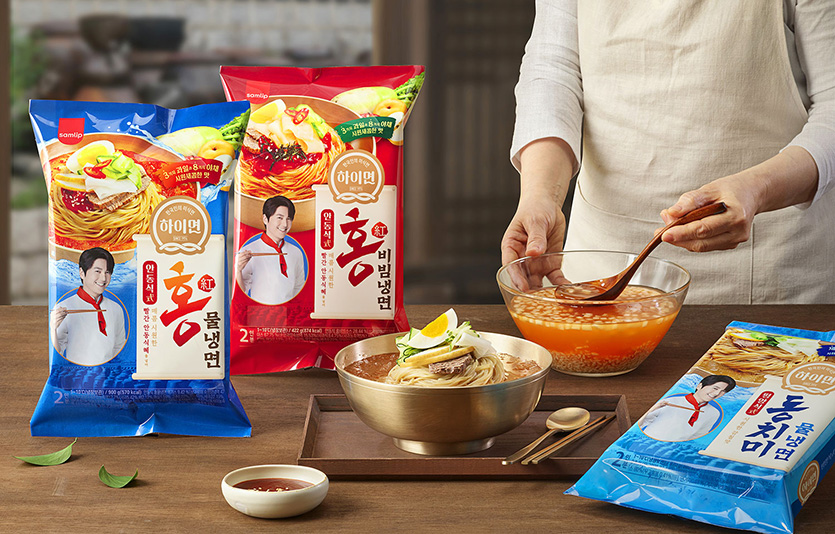 SPC삼립은 한국인의 미식면 브랜드 ‘하이면’ 신제품 ‘냉면’ 3종을 출시했다. 사진=SPC삼립