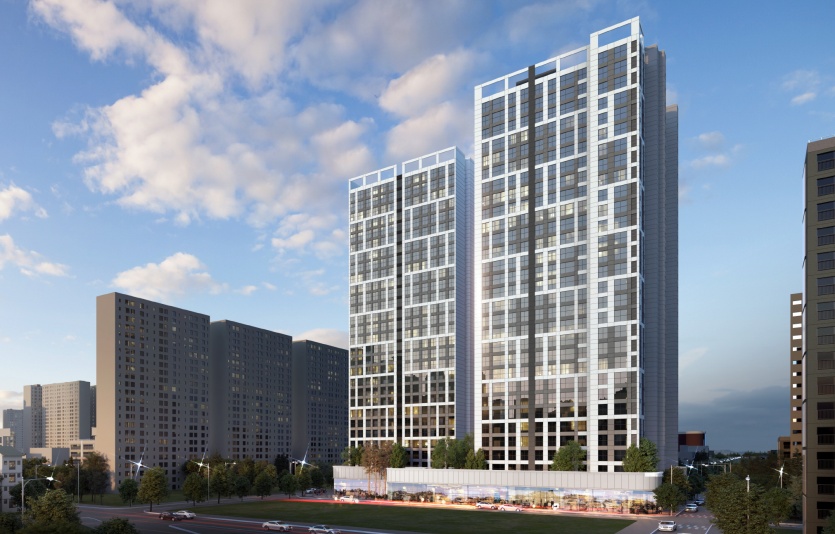 명학시장구역 가로주택정비사업 투시도. 사진=중흥그룹