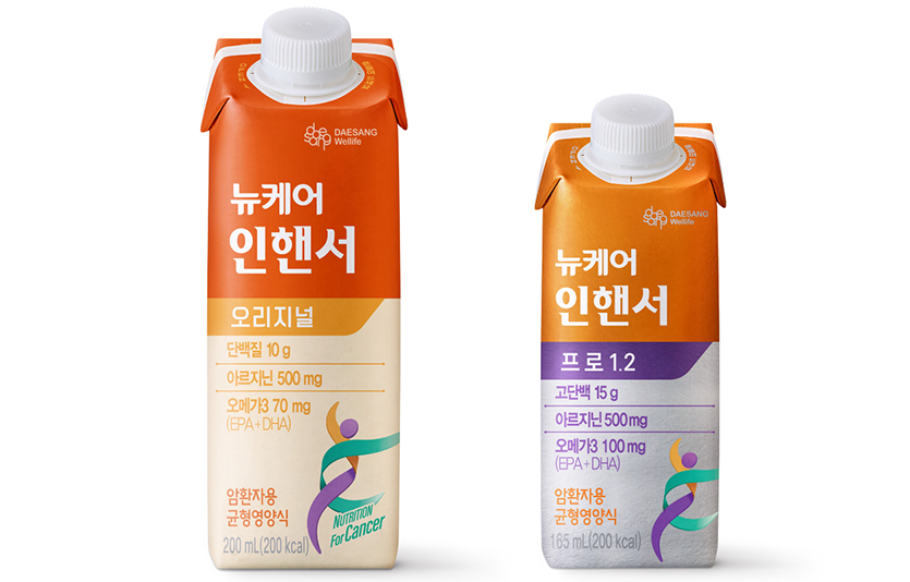 뉴케어 ‘인핸서’ 2종 제품 이미지. 사진=대상웰라이프