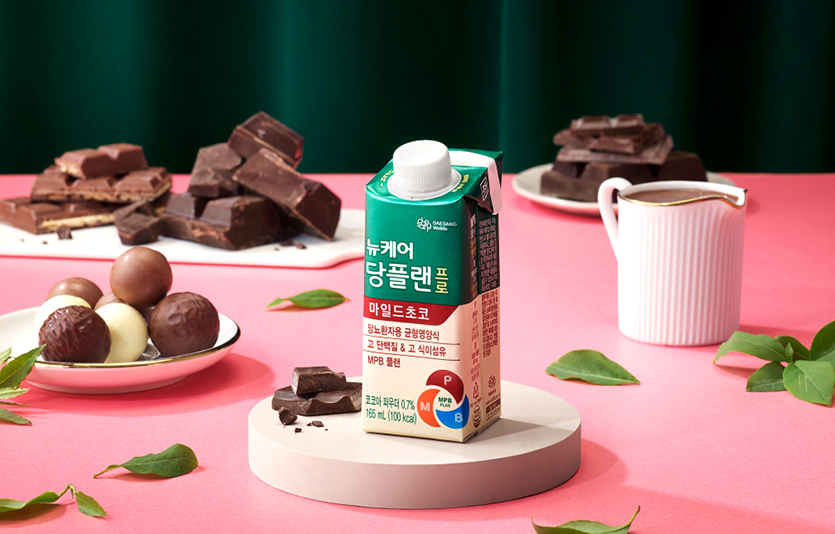 뉴케어 ‘당플랜 프로 마일드초코’ 제품 연출컷. 사진=대상웰라이프