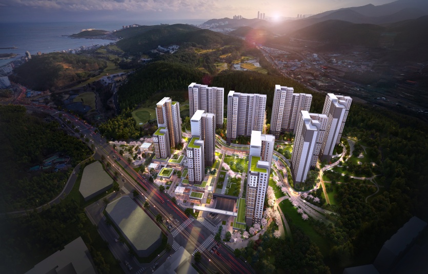 부산 시장 A1블록 공공지원 민간임대주택 조감도. 사진=금호건설