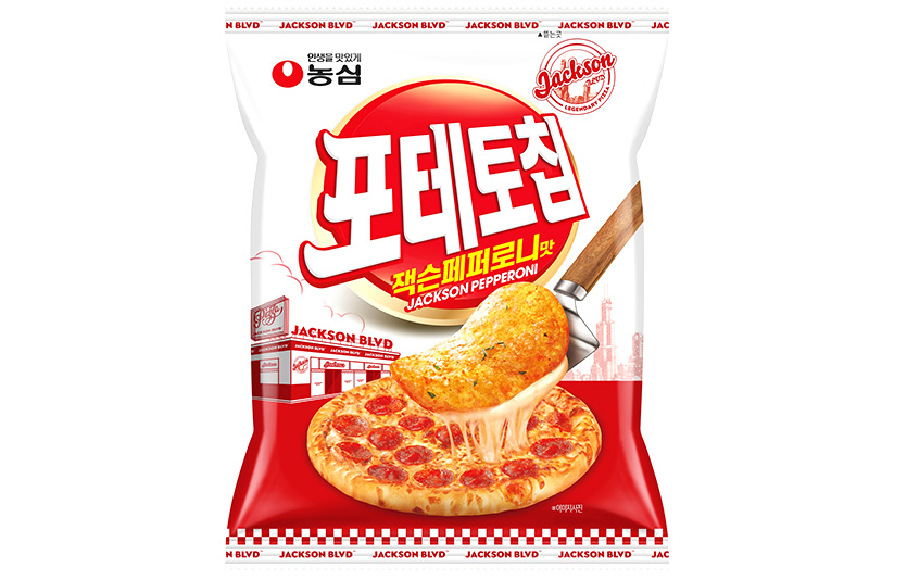 농심이 스낵 신제품 ‘포테토칩 잭슨페퍼로니맛’을 새롭게 출시했다. 사진=농심