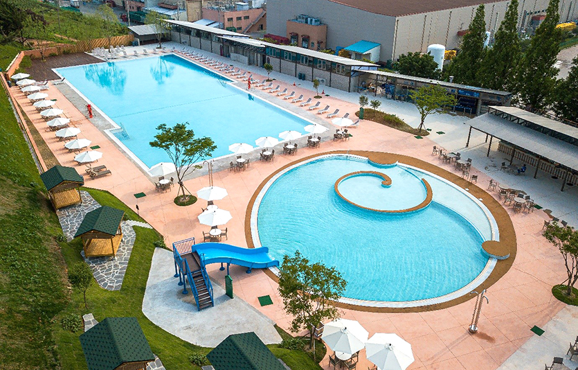 상하농원 야외 수영장 전경. 사진=상하농원