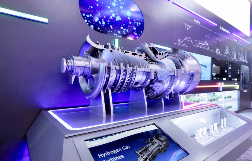 두산에너빌리티가 개발 중인 수소터빈 모형. 사진=두산