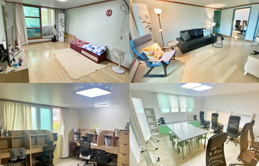 쉼터 주거환경 개선사업을 통해 재탄생한 서울시 양천구 양천나눔의 집. 전(왼쪽), 후(오른쪽). 사진=이케아코리아