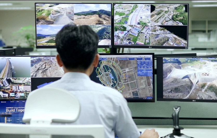 드론관제시스템 구축. 사진=대우건설