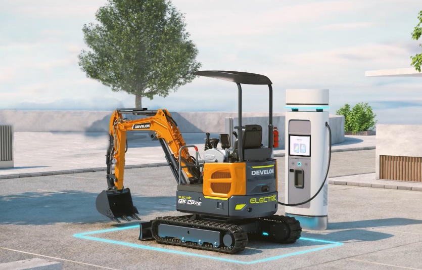 디벨론 온라인스토어를 통해 출시된 1.7톤 미니전기굴착기 DX20ZE. 사진=HD현대