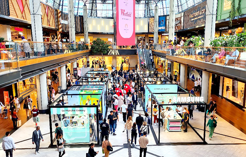 1일 프랑스 파리의 웨스트필드 쇼핑몰에 위치한 ‘갤럭시 익스피리언스 스페이스’. 사진=삼성전자