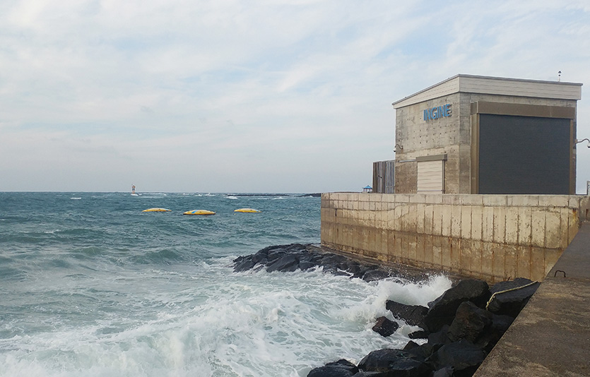 제주 인진 파력발전 플랜트 전경. 사진=SK이노베이션