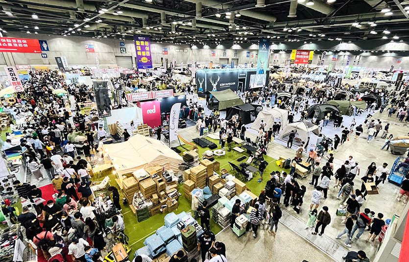 ‘국제아웃도어캠핑&레포츠페스티벌’이 다음달 1일부터 3일까지 수원메쎄 전시장에서 사흘간 열린다. 사진=메쎄이상