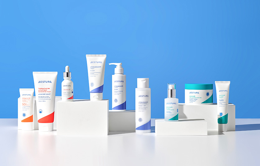 에스트라가 대표 제품 에이시카365 라인 4종으로 일본 공식 진출을 앞두고 있다. 사진=아모레퍼시픽