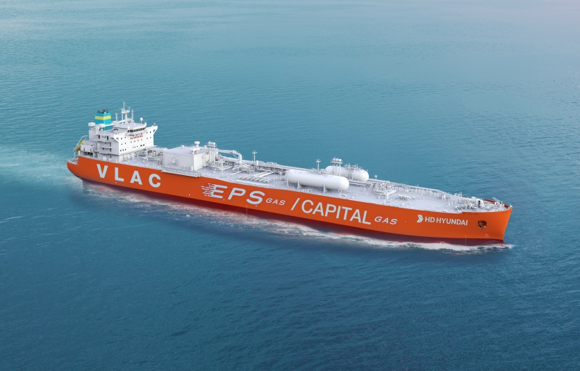 HD현대중공업의 초대형 암모니아 운반선 조감도. 사진=HD현대