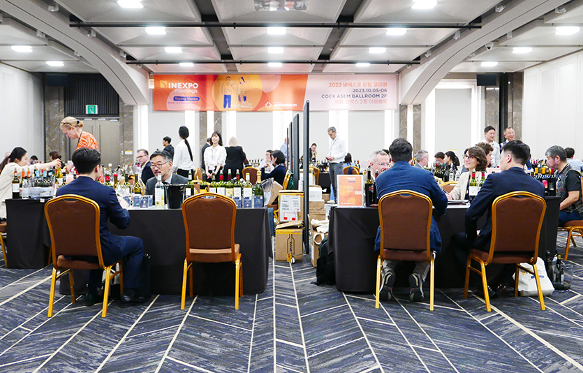 행사 첫날 오후 5~6시경 ‘비넥스포 미팅 코리아 2023’ 현장. 사진=김성미 기자