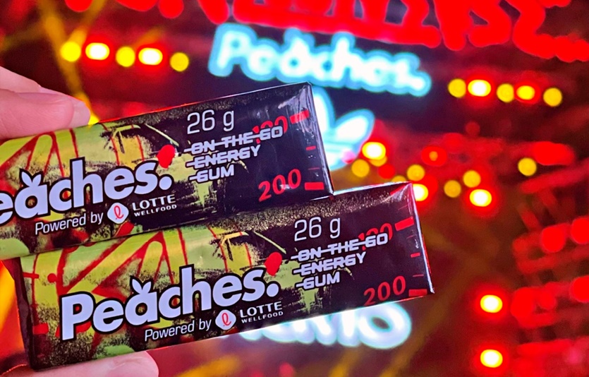 ‘롯데 X 피치스 에너지 껌’과 함께 공연을 즐기고 있다. 사진=롯데웰푸드