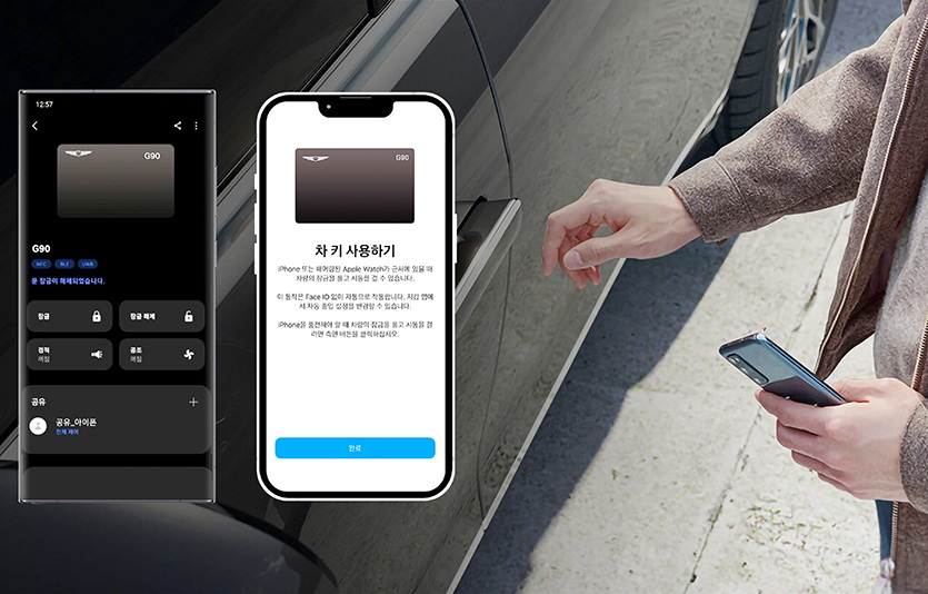 서로 다른 운영체제간 공유 가능한 디지털 키 2 서비스. 사진=현대차그룹
