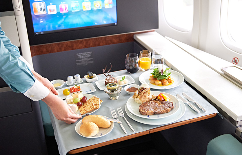 대한항공 일등석 기내식. 사진=대한항공