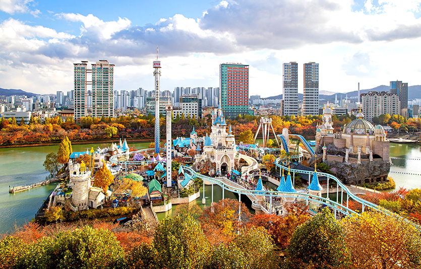 롯데월드 매직아일랜드의 가을 풍경. 사진=롯데월드