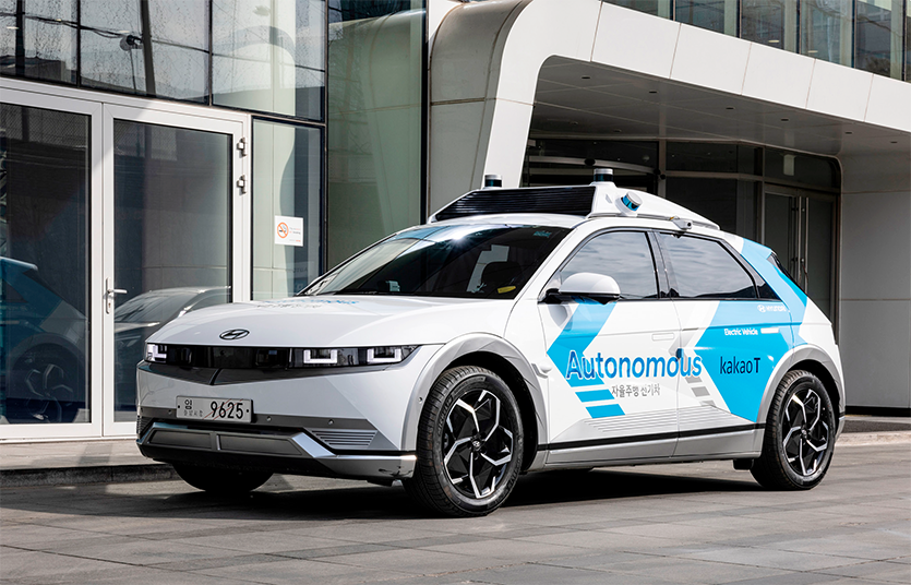 현대차 ‘로보라이드’ 실증 운행 모습. 사진=현대자동차